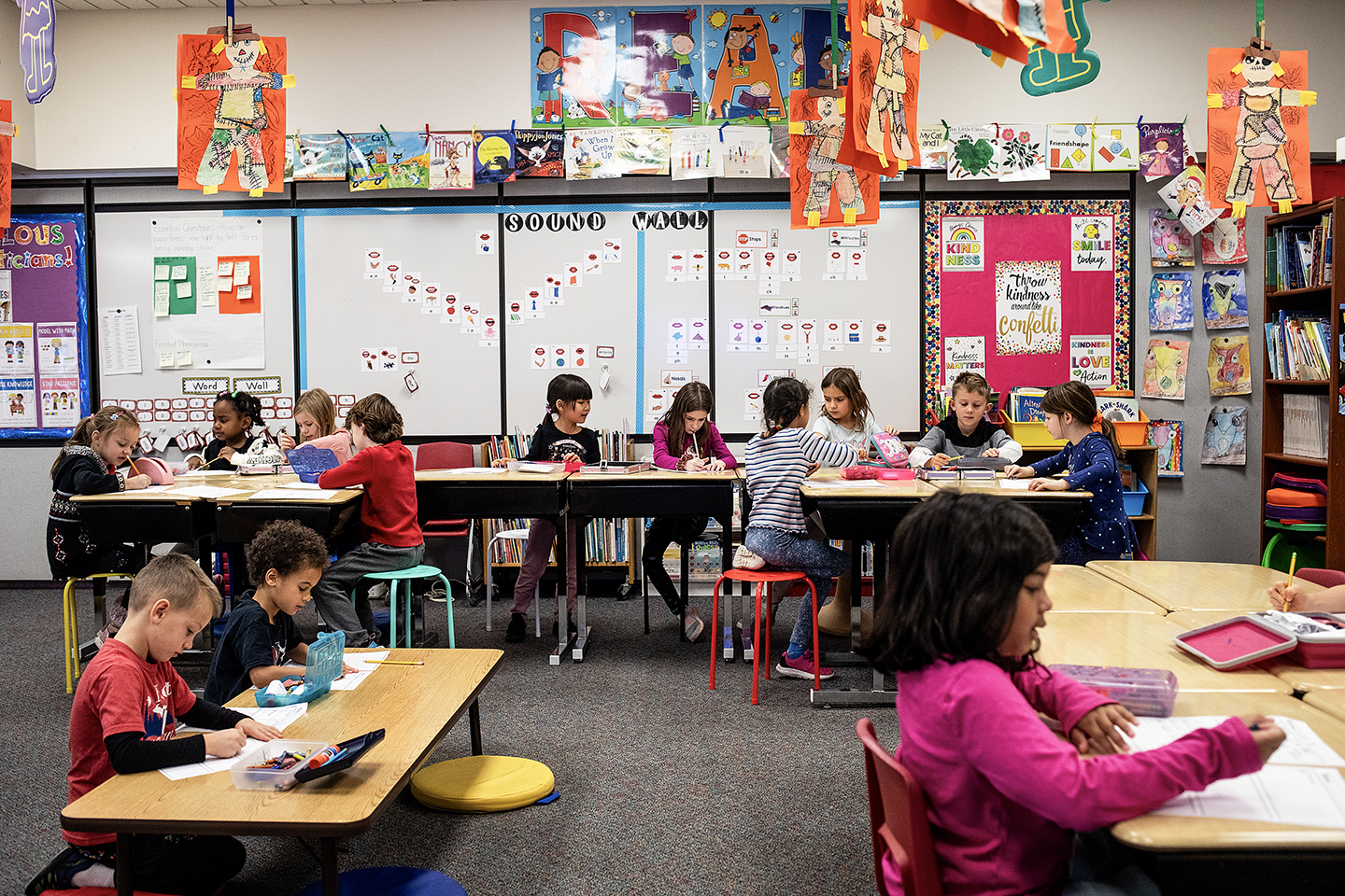 Elementary School Students Classroom
