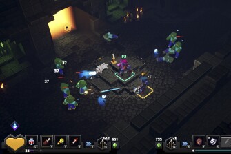 A screenshot from the game, Minecraft Dungeon.