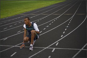 Christon Watkins, a student with intellectual disabilities, pauses to catch his breath during practice with fellow Unified Sports team members at Overland High School in Aurora, Colo. Inspired by the Special Olympics, these kinds of integrated sports teams are growing in popularity at school across the country.