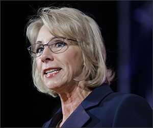 U.S. Secretary of Education Betsy DeVos at a speaking event in October.