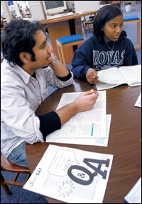 Students work on SAT prep.