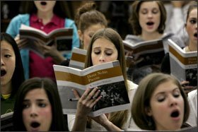 The grades Texas students earn in music and other elective courses would not count in their grade point averages under a proposal to create a statewide formula for calculating GPAs. These students at Martin High School in Arlington, Texas, are shown in a 2006 rehearsal.