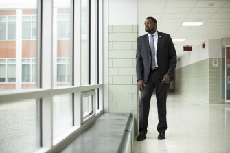 Dr. Shaun Nelms, superintendent of East High School in Rochester, New York on March 1, 2021.