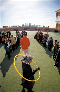 Gesu School students play at recess.