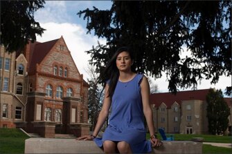 Former Victory Preparatory Academy student Beverly Felipe, 19, is now a freshman at Johnson & Wales University in Denver. Felipe's father was told to withdraw her from the high school after she took part in the protest. She eventually graduated from another Denver high school.