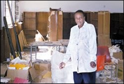 Teacher Thanyani Ramalata has only ripped-up books in th elibrary at Diepdale High School.