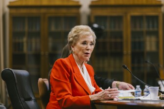 Education Secretary Linda McMahon appears before the House Appropriation Panel about the 2026 budget in Washington, D.C., on May 21, 2025.
