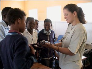 An Earthwatch fellow in Botswana.