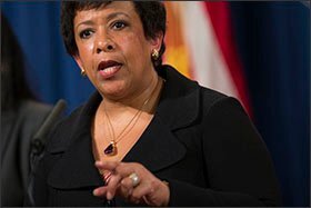 U.S. Attorney General Loretta Lynch speaks at a news conference in Washington last week, calling North Carolina’s new law “state-sponsored discrimination against transgender individuals who simply seek to engage in the most private of functions in a place of safety and security, a right taken for granted by most of us.”