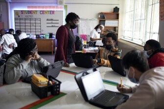 Leslie Alexander, Area Superintendent of Leadership Development for the Winston-Salem/Forsyth County School district at North Forsyth High School in Winston-Salem, N.C. on Nov. 2, 2021.