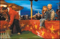 Marley Kalesnikoff, 6, and Noah Brewer, 7.