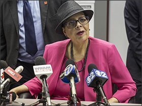 "The real problem is the lack of trust in CPS." Karen Lewis, president of the Chicago Teachers Union, on why a 40-member bargaining team rejected a contract offer from the school district. Chicago, Feb. 1, 2016.