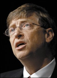 Microsoft Chairman Bill Gates speaks at a summit on high schools.