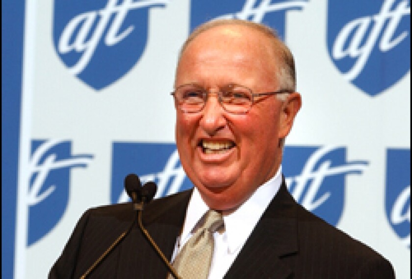 New AFT president Ed McElroy .