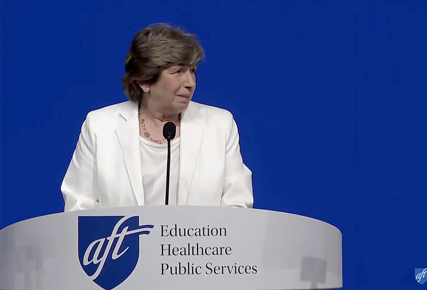 AFT’s Randi Weingarten on Kamala Harris: ‘She Has a Record of