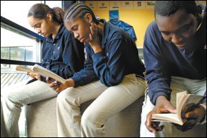 During the first three years, Amistad's students attend two reading classes and one writing class every day. In 8th grade, one reading class is replaced by a college-prep course.