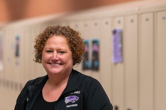 Palmyra-Eagle High School Principal Kari Timm in Palmyra, Wis., has looked into virtual learning programs as a way to provide more academic programs for students in the struggling district.