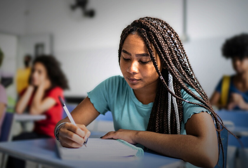 Student Taking Math Notes How Schools Can Diversify Math Course-Taking
