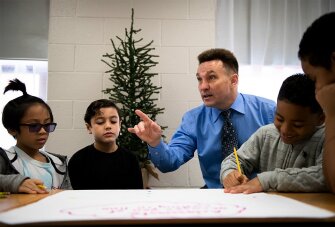 Wellington works with a group of 2nd graders as part of the district’s social-emotional curriculum. As students mature, the courses include an explicit focus on suicide risk factors and ways to help support classmates.