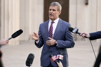 Tennessee Gov. Bill Lee answers questions after he spoke to a joint session of the legislature at the start of a special session on education, in Nashville, Tenn. on Jan. 19, 2021. Lee on Friday, May 5 echoed arguments in favor of a bill that would restrict what concepts on institutional racism can be taught in school, saying students should learn “the exceptionalism of our nation," not things that “inherently divide” people.
