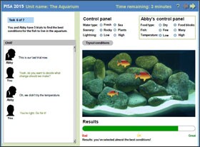 Beginning in 2015, students taking a new PISA exam will collaborate with a computer avatar to keep a tank of virtual tropical fish alive.