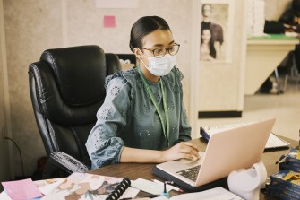 Nia Getield, a substitute teacher and Haines class of 2018 graduate, poses for a portrait on Friday, May 6, 2022 at Haines City Senior High School in Haines City, Fla.