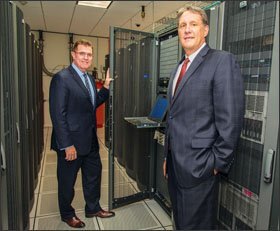Houston Superintendent Terry B. Grier, left, and Chief Information Technology Officer Lenny Schad have learned important lessons about how to work together to use technology to improve schools.