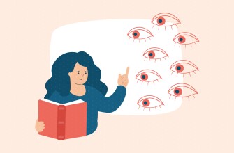 Illustration of nervous teacher.