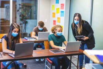 Image of a high school classroom.