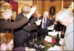 Edward M. Kennedy and Senate education panel colleagues.