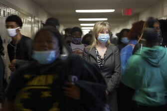 Leslie Alexander, Area Superintendent of Leadership Development for the Winston-Salem/Forsyth County School district at North Forsyth High School in Winston-Salem, N.C. on Nov. 2, 2021.
