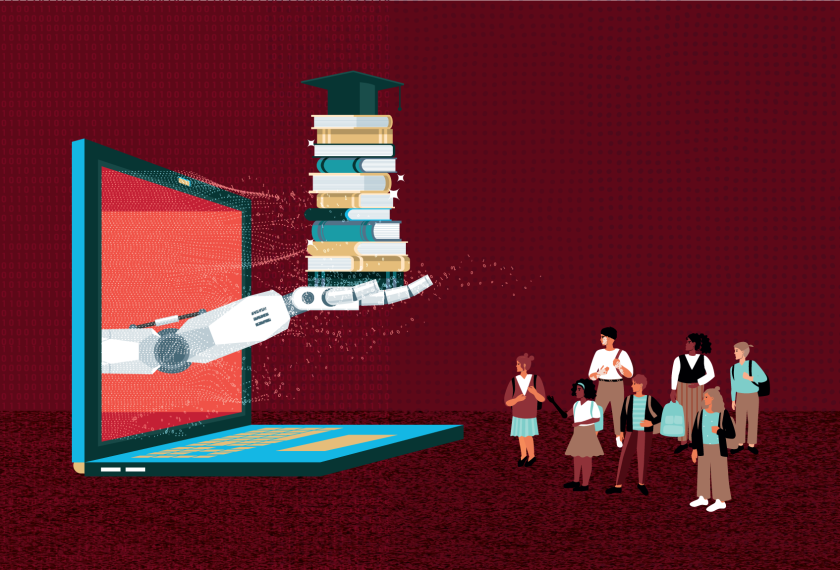 Illustration of a crowded book festival in 2025