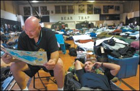 The students who returned to Bonnabel had some new neighbours: Roughly 150 police officers sent from New Jersey as part of ongoing relief efforts were sleeping in the gym.