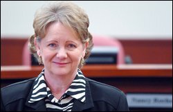 School board Chairwoman Nancy L. Roche helped encourage the district's embrace of technology.