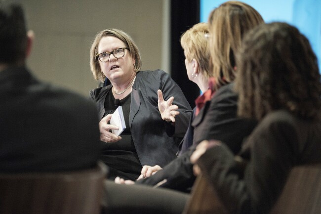 Virginia B. Edwards, then-Editor and President of Education Week, speaks at the annual Leaders to Learn From event in Washington, D.C.