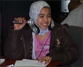 A 12-year-old participant in the Youth Music Exchange, which enables students to help create record labels, works on a song at Sunset Park Center School in New York City. The co-founder of the exchange, Columbia University faculty member Michael Bitz, received the first-ever Education Entrepreneurship Fellowship from the Mind Trust, a nonprofit group in Indianapolis.