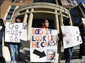 Cindy Pineda, center, a junior at William Penn Senior High School in York, Pa., joins others last month to protest plans to hand operations of the city’s schools to a charter network. That plan was devised by David G. Meckley, the state receiver who until recently had been the district’s chief recovery officer.