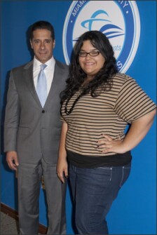 Miami-Dade schools Superintendent Alberto Carvalho and Daniela Pelaez meet in March, 2012, before joining a walkout protest planned by fellow students at North Miami Senior High after a federal immigration judge denied Pelaez’ request for a green card and issued a deportation order.