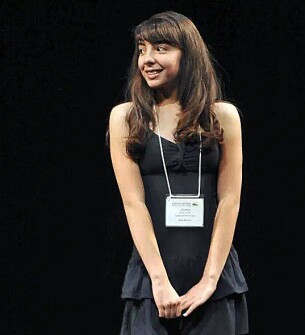 Evelyn Juarez, then 13, competes at the first National Spanish Spelling Bee held in Albuquerque, N.M., in 2011.