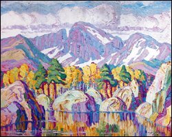 This 1927 painting by Birger Sandzen, "A Mountain Symphony," was a gift to a Milwaukee school