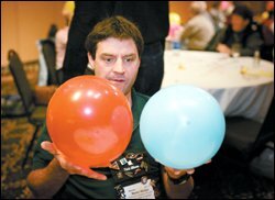 science educator at Idaho State University, experiments at a workshop