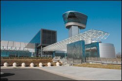 Located outside of Washington, D.C., the Smithsonian's Steven F. Udvar-Hazy Center, which features such aviation artifacts as the Enola Gay, is home to two public school teachers on loan from nearby districts. They develop programs and teach the 26,000 students who visit the museum each year.