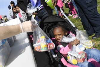 While their schools are shut down, children and families in Anne Arundel County, Md., received food through a special program.
