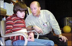 Jim Lawlor and student