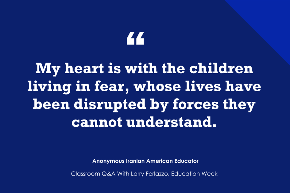 An Iranian American Educator Speaks From a Broken Heart