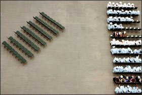 Twenty-nine percent of the members of Western Heights’ class of 2009 dropped out. Their absence is symbolized by the empty chairs at graduation last month.
