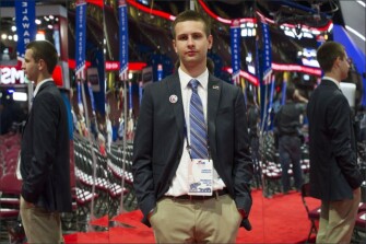 Age 17, Jace Lequerre of Vermont is the youngest delegate attending the Republican National Convention.