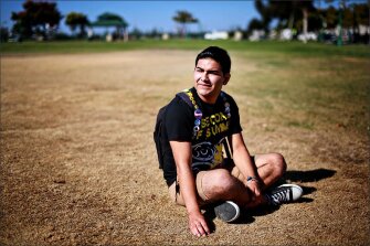 Abram Bolanos, an 18-year-old senior who is gay, left his last school after he was bullied by students because of his sexual orientation.