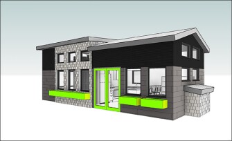 A house design by LuxTiny, a custom tiny home builder in Lakeside, Ariz., is one of several models that the Vail Unified school district is considering.