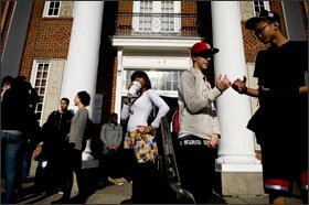 Roosevelt High School, in Portland, Ore., above, is receiving nearly $12,000 in extra funding per student under the economic-stimulus program. The school, which graduates fewer than 40 percent of its students, is putting an intense focus on improved teaching strategies in its stimulus-funded turnaround effort.